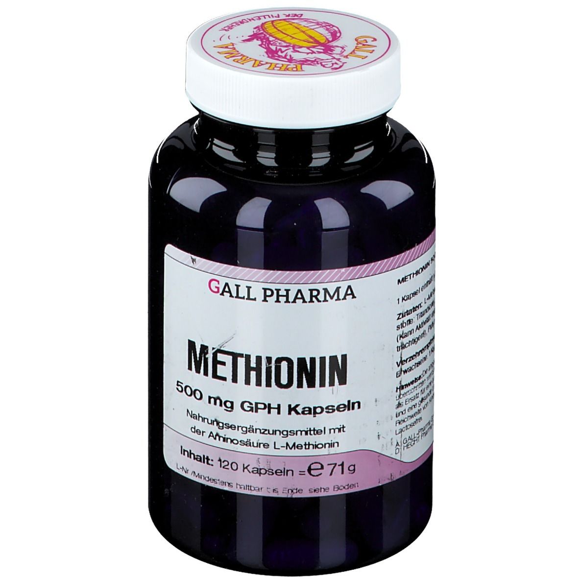 Methionin 500 mg GPH Kapseln 120 St