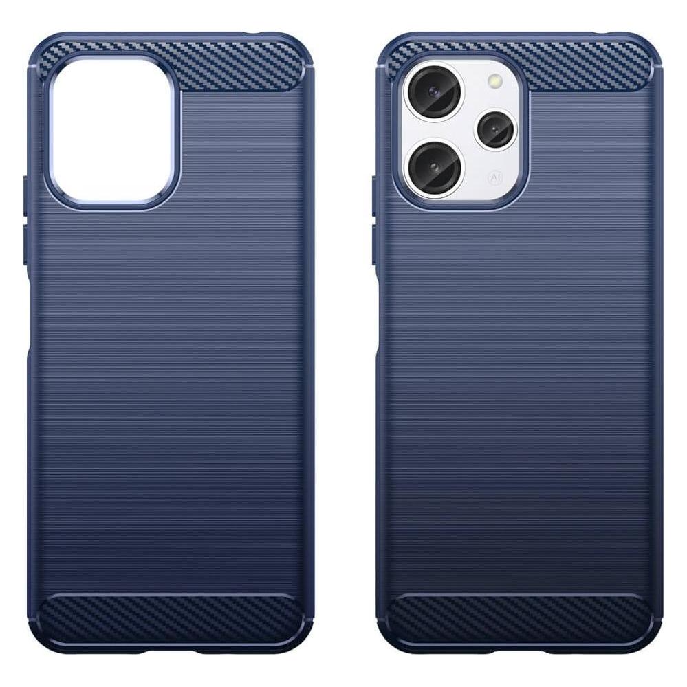 Cover-Discount Xiaomi Redmi 12 - Metall Carbon Look Hülle blau (Xiaomi Redmi 12) (660148417B)