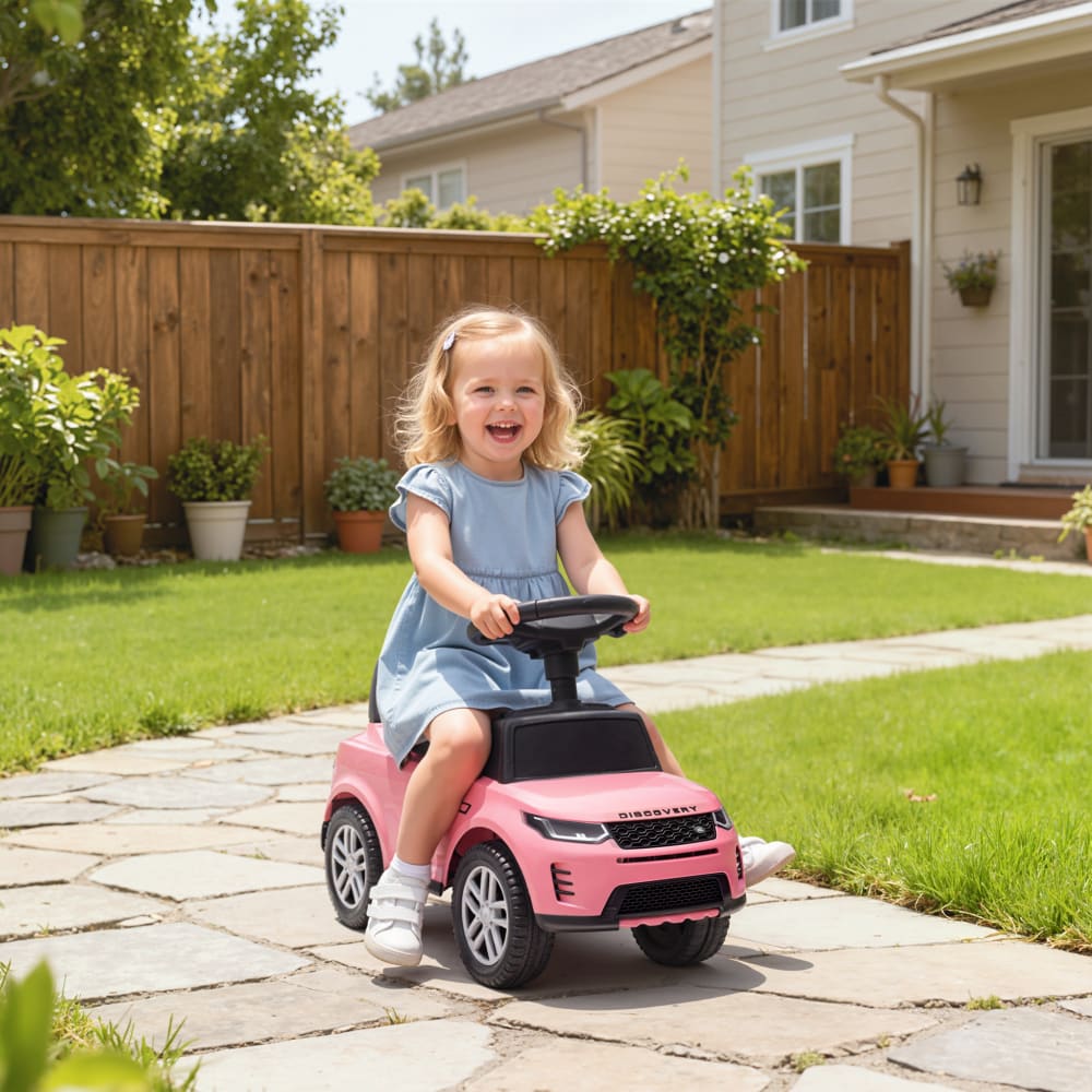 AIYAPLAY Porteur enfants voiture sous licence land rover pp et acier rose Rose 66x42x28cm