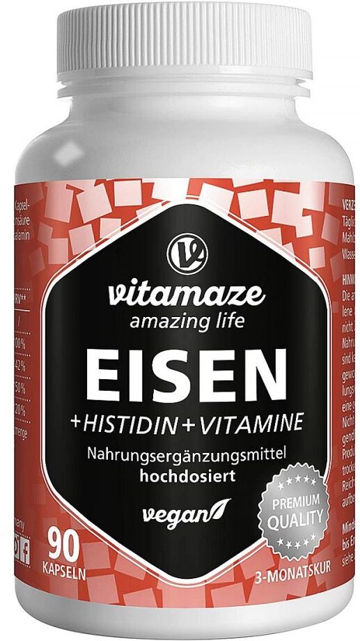 Vitamaze Eisen 20 mg+Histidin+Vitamine C/B9/B12 Kapseln