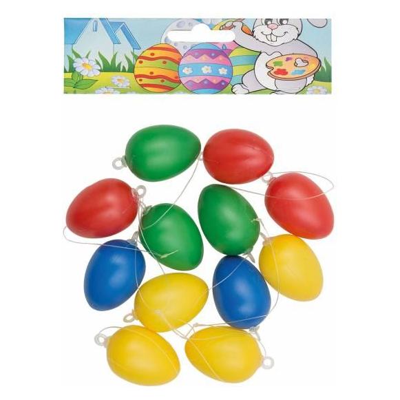 Magni Kunststoffeier 6cm bunt 12er (12 Stk.) (734542)