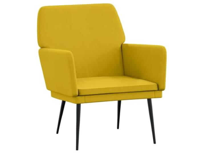 Sessel Gelb 62x79x79 cm Samt Metallgestell,gepolsterte Armlehnen,schräge Rückenlehne,tiefe Sitzfläche,Innenraum,Wohnzimmer,Montageanleitung