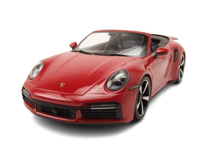 Minichamps Modellauto Porsche 911 (992) Turbo S Cabrio 2020 rot, Maßstab 1:18