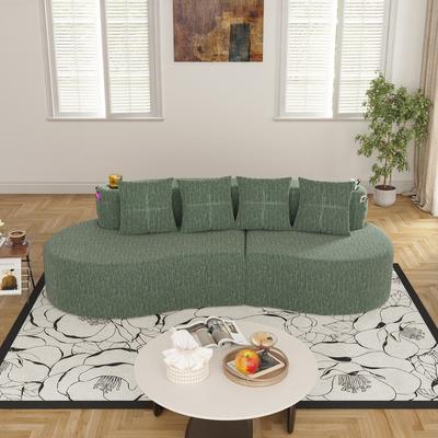 Modern Curved Sectional 3 Seat Minimalist Elegant Half Moon Sofa Compressed Modular Sectional Sofa for Living Room