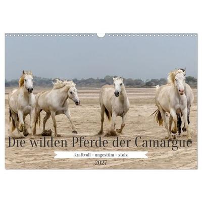 Die wilden Pferde der Camargue (Wandkalender 2027 DIN A3 quer), CALVENDO Monatskalender
