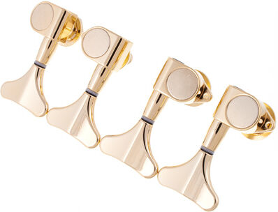Harley Benton Parts Bass Tuners Set Gold Gold Hochglanz
