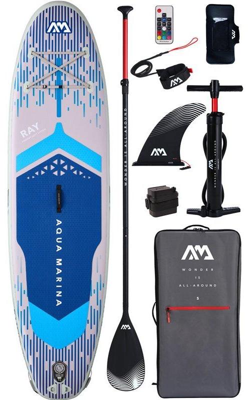 Aqua Marina RAY 11'0 LED SUP Board 335cm aufblasbares Stand Up Paddle mit Beleuchtung