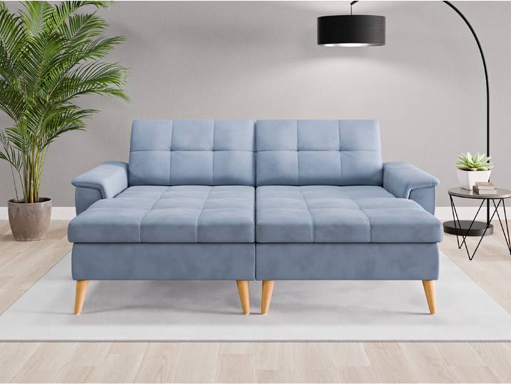 Loveseat Rio - Blau (Jeansblau) - Vintage Velours