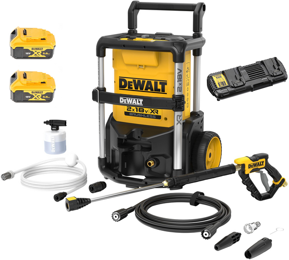 DeWalt DCMPW1600N-XJ  - Idropulitrice a batteria - 110 bar - 5.5 l/min - 2x 18V 5Ah
