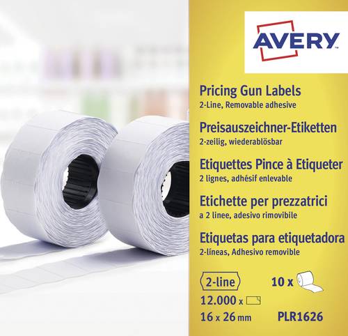 Avery-Zweckform Preis-Etiketten PLR1626 Wiederablösbar Etiketten-Breite: 26mm Etiketten-Höhe: 16mm Weiß 12000St.