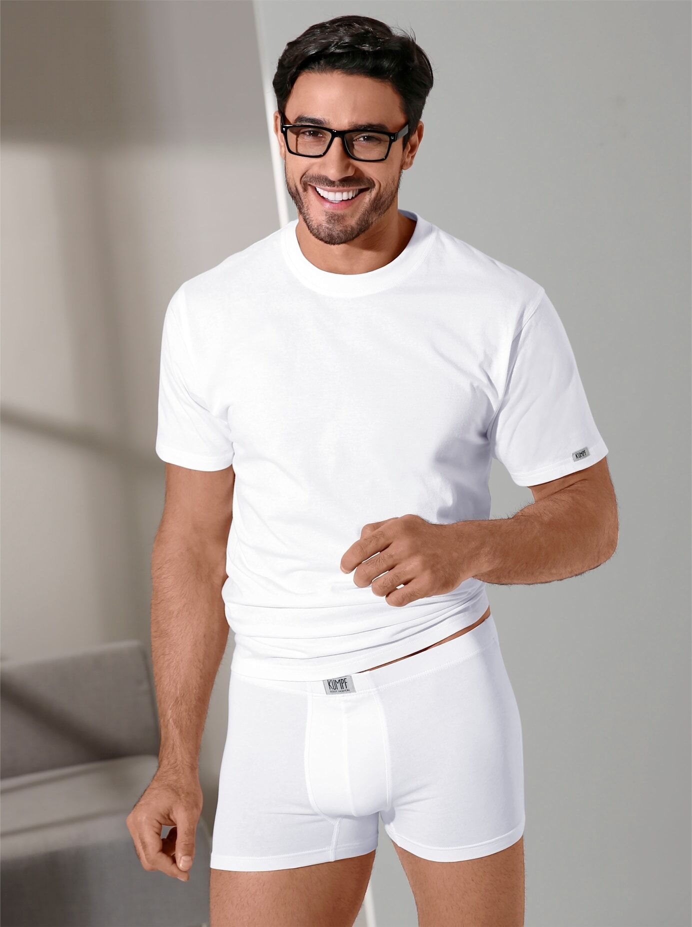 Panty KUMPF, Herren, Gr. 6, 2 Stk., weiss (2 stück weiß), 95% Baumwolle, 5% Elasthan, Unterhosen Panty 2 stück weiß 6, 2 Stk.