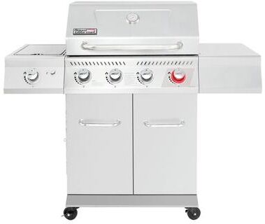 Royal Gourmet 4-Burner Stainless Steel Gas Grill with Searing & Side Burner, Cabinet-Style for Outdoor Backyard BBQ
