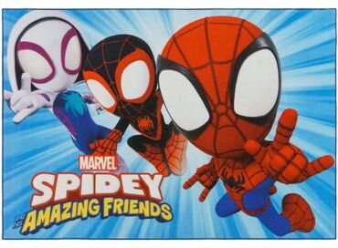"Licensed Marvel Spiderman 'Spidey & Friends' Youth Digital Print Area Rug - 4' 6"" x 6' 6"""