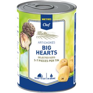 METRO-Chef Gemüsekonserve Artichokes Hearts in Salzlake, ohne Zuckerzusatz, in der Dose, 425 g