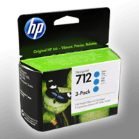 3 HP Tinten 3ED77A 712 Multipack cyan