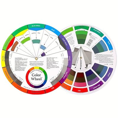 5 Stück kreatives Farbrad, Farbmischung, Lernanleitung, Kunstunterricht, Lehrmittel für Make-up-Mischtafel, Diagramm, Farbmischung, Anleitung zum Mischen von Farben