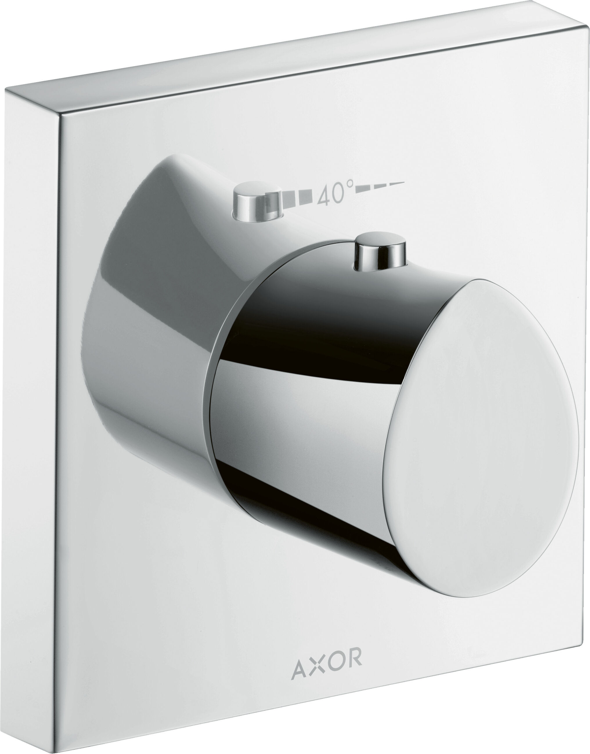 Hansgrohe Axor Starck Organic Thermostat de douche Axor Starck Organic Thermostat encastré haut débit, petit écusson, chrome