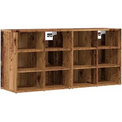 vidaXL Schuhschränke 2 Stk. Altholz-Optik 52x30x50 cm
