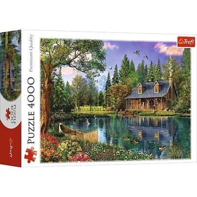 Idyllische Hütte am See (Puzzle)