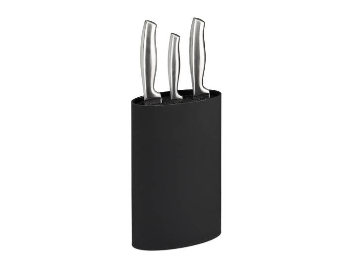 Messerblock oval Schwarz