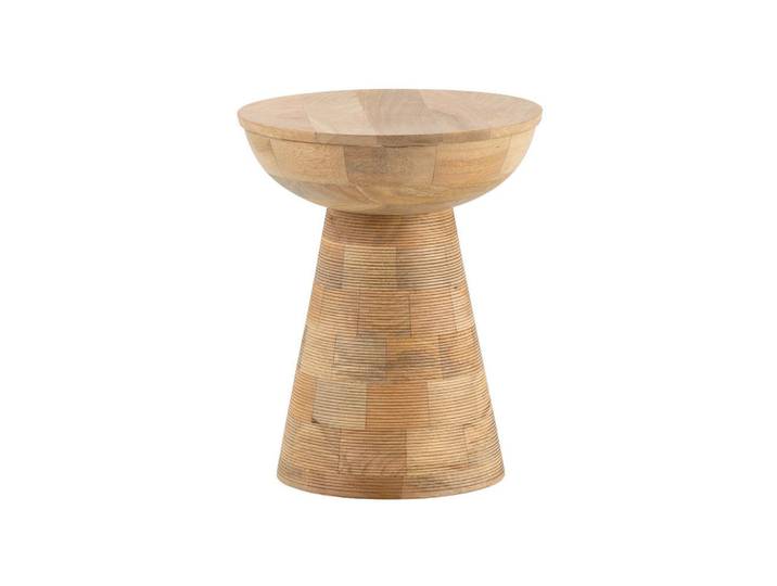 Livetastic Beistelltisch, Braun, Holz, Mangoholz, massiv, rund, rund, 37 cm, Wohnzimmer, Wohnzimmertische, Beistelltisch, Beistelltische rund