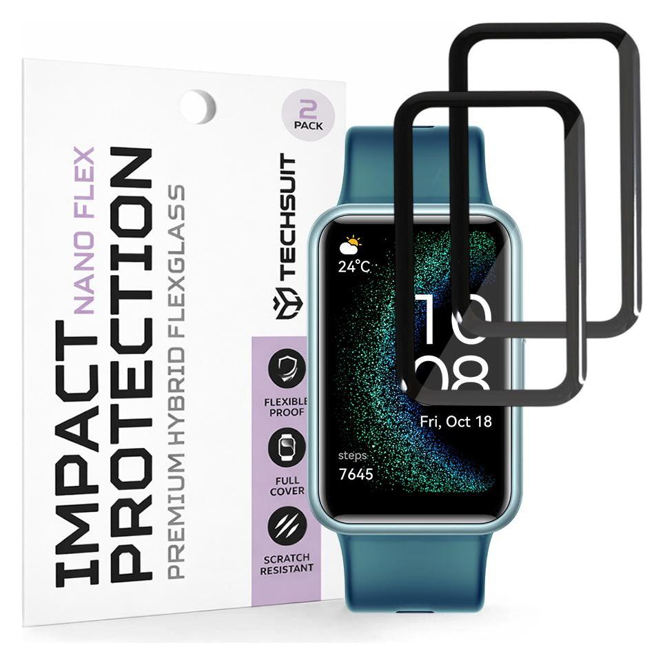 Techsuit - Nano Flex (2 pack) - Huawei Watch FIT SE - Black (67530751)
