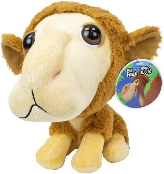 Big Headz Kameel knuffel, 21 cm