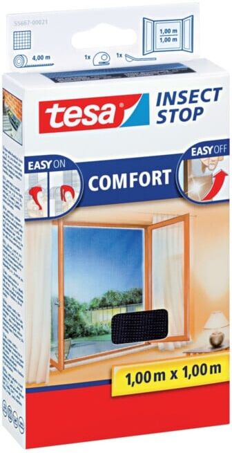 tesa Moustiquaire Premium 1,3mx1,3m anthracite (55396-00021-00)