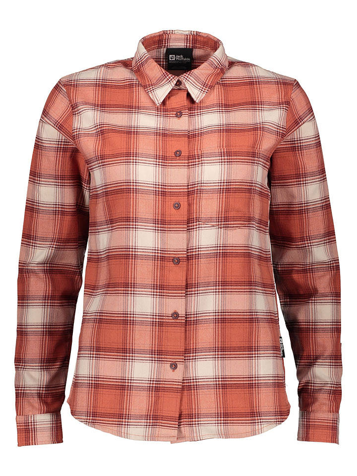 Jack Wolfskin Funktionshemd "Wanderweg" in Orange - S
