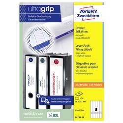 Avery-Zweckform Ordner-Etiketten L4758-10 38 x 297 mm Papier Weiß Permanent haftend 50 St.