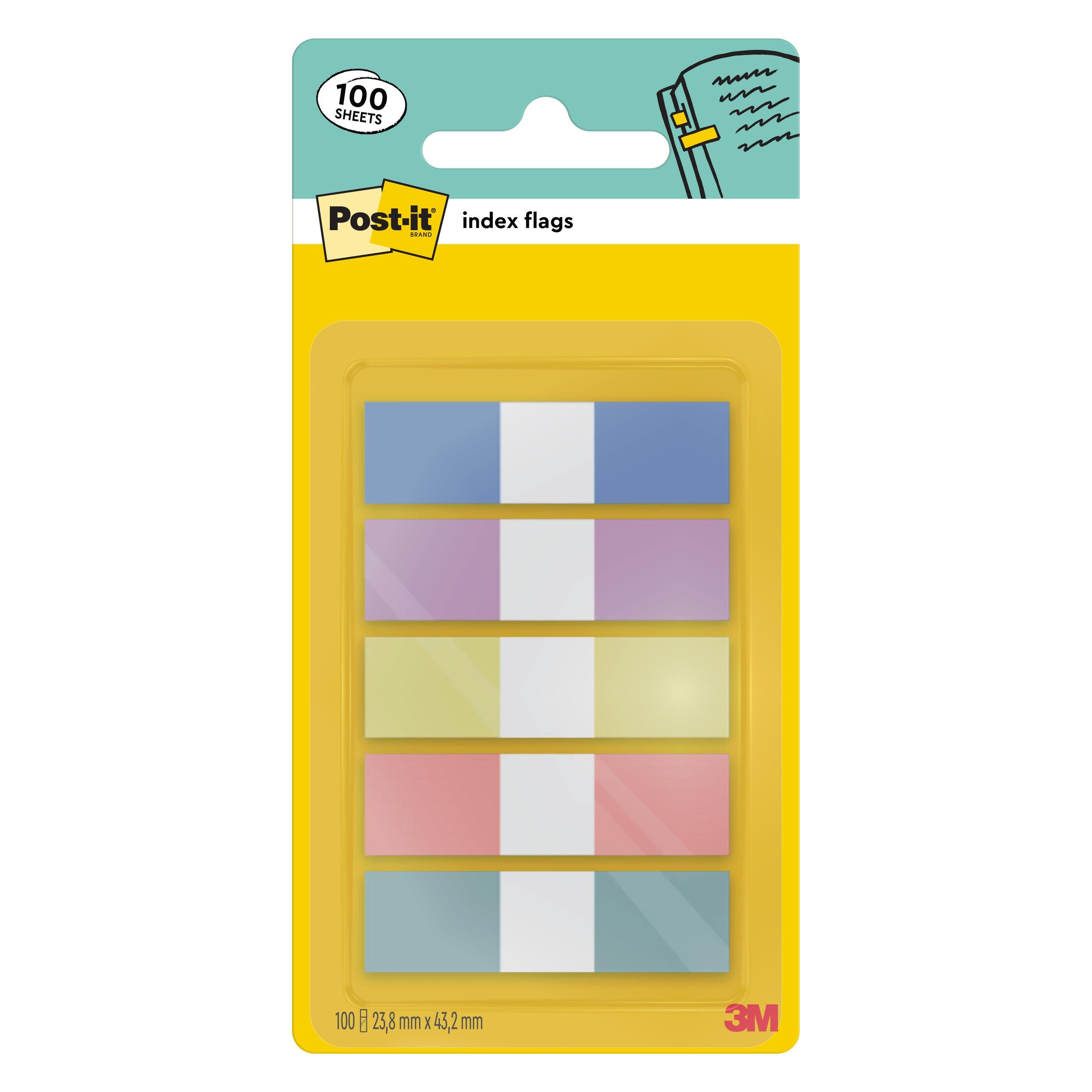 Post-it Index schmal (43.20 x 11.90 mm) (683-5PASTEL)