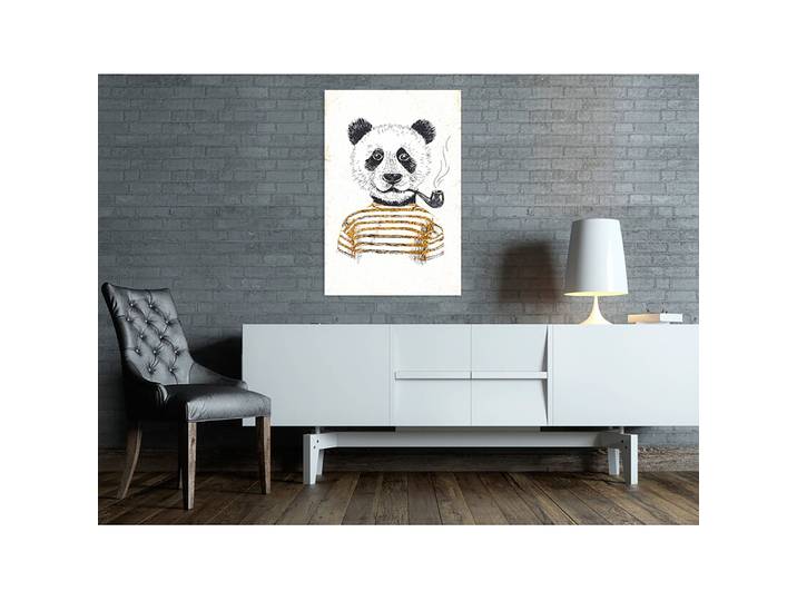 Wandbild Mein Haus Zeit für Erholung Leinen Weiß 60 x 90cm