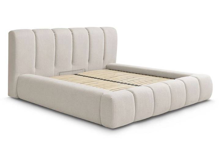 Kastenbett BOBOCHIC DENALI 160x200cm stoff beige