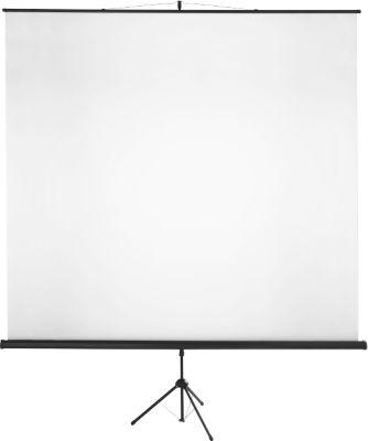 Stativ-Leinwand Classic, B 2000 x H 2000 mm, Teilung 1:1, höhenverstellbar, mit Griff, Gewebe und Metall, schwarz-weiß