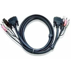 ATEN 2L-7D02UD KVM Kabel DVI USB Audio 1.8m