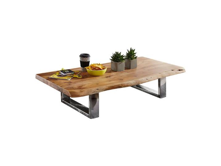 moebelfaktor Couchtisch Assens, Akazie Massivholz, Breite 115 cm, Baumkante, braun, Wohnzimmertisch