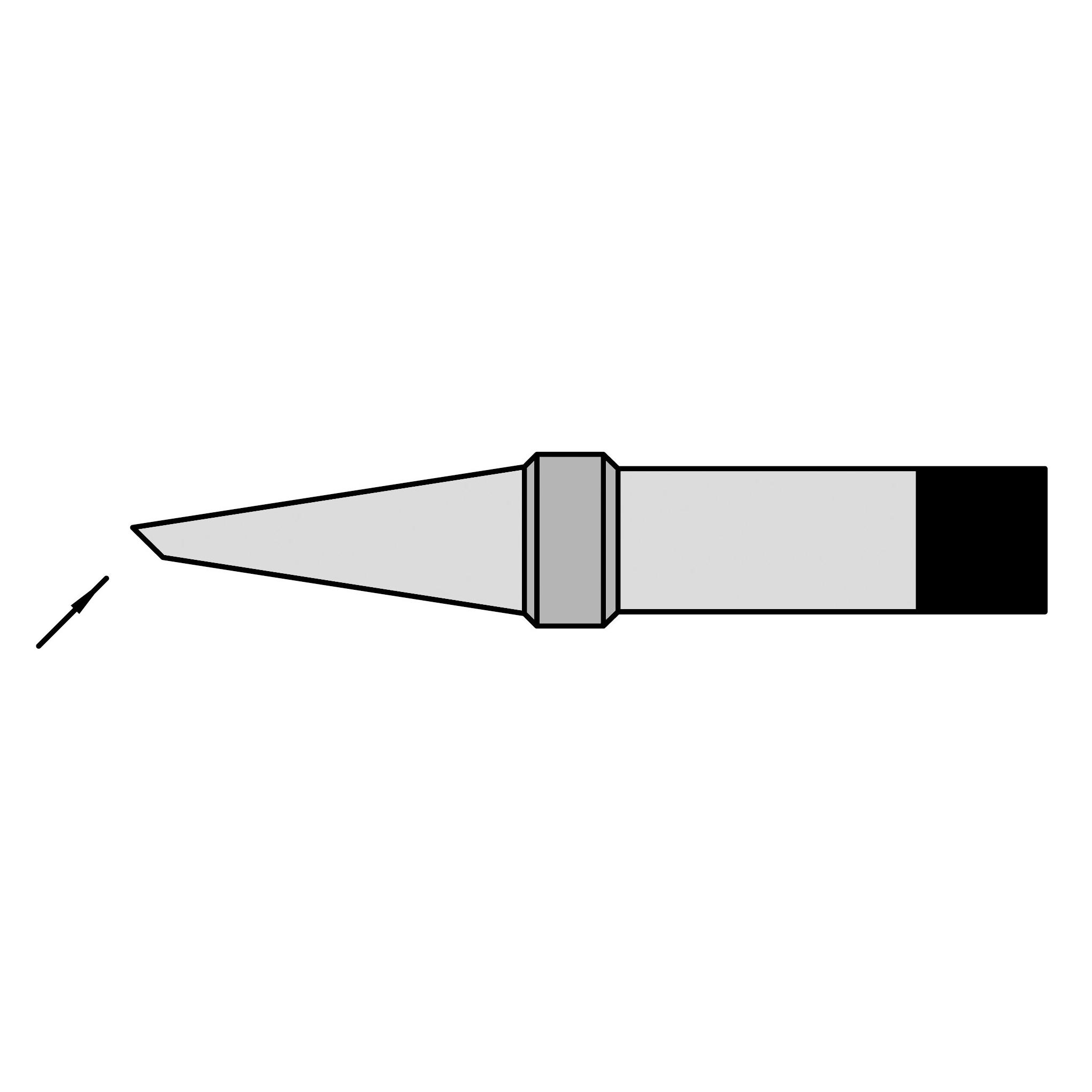 Weller Erem Lötspitze PT-BB8, Rundform abgeschrägt 2,4 mm, 425 °C (Lötspitze) (4PTBB8-1)