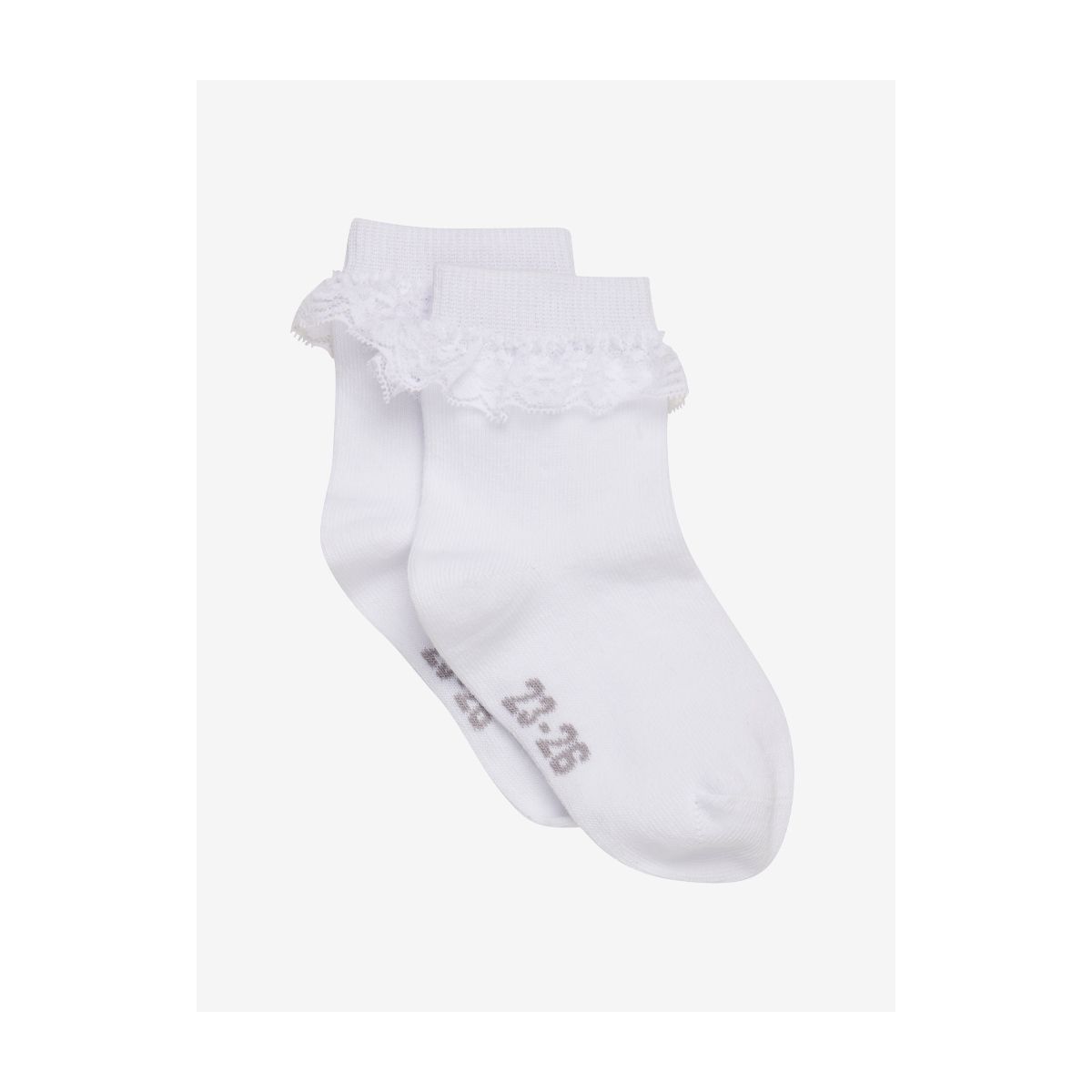 Minymo Ankle Sock w. Lace white (100) 23\26 6024-100-23\26