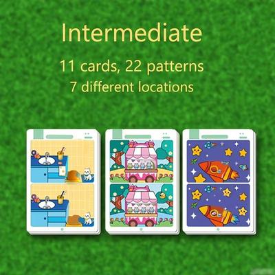 Reusable Find The Difference Game Wipe Clean Activity Cards For Kids Focus And Attention Training intermediate