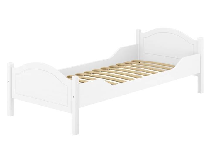 Einzelbett 90 x 200 cm für Jugendliche oder Erwachsene Weiß
