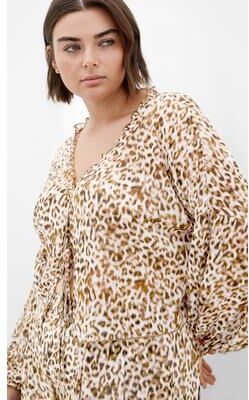 Plus Size Women's Corina Top - leopard by Avenue in Brown (Size 18 W)