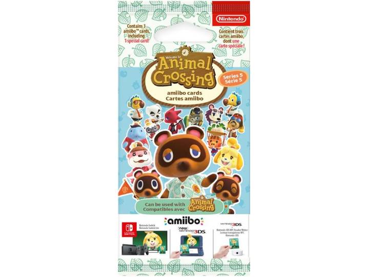 Paquet de 3 cartes Animal Crossing - Série 5 (1 carte spéciale + 2 standard) (SWITCH)