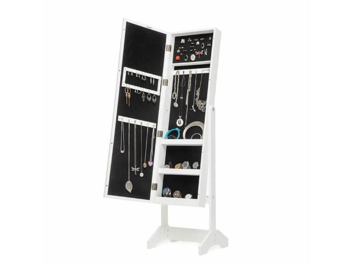 Armoire à Bijoux - InnovaGoods - Miroir sur Pied - LED - Design Moderne - Multifonction 2-en-1