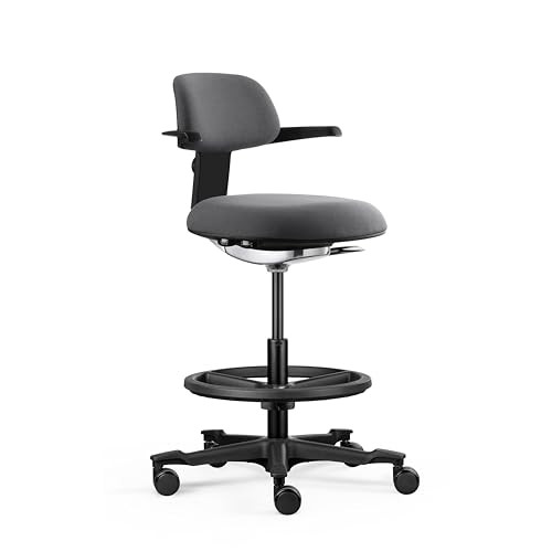 hjh OFFICE Ergonomische werkstoel TOP WORK 40 - Donkergrijs