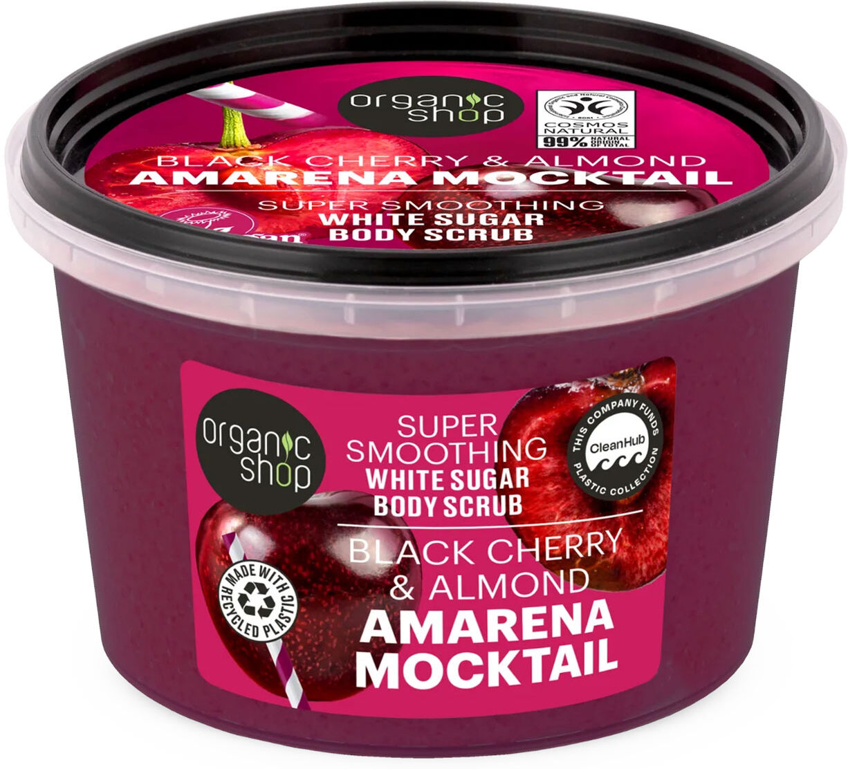 ORGANIC SHOP Black Cherry & Almond Body Scrub 250ml