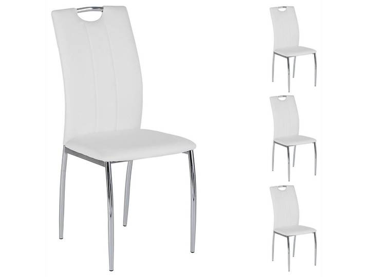 Idimex Esszimmerstuhl Apollo 4er-Set weiß, Weiß, Mode, 44x98x52 cm, Esszimmer, Stühle