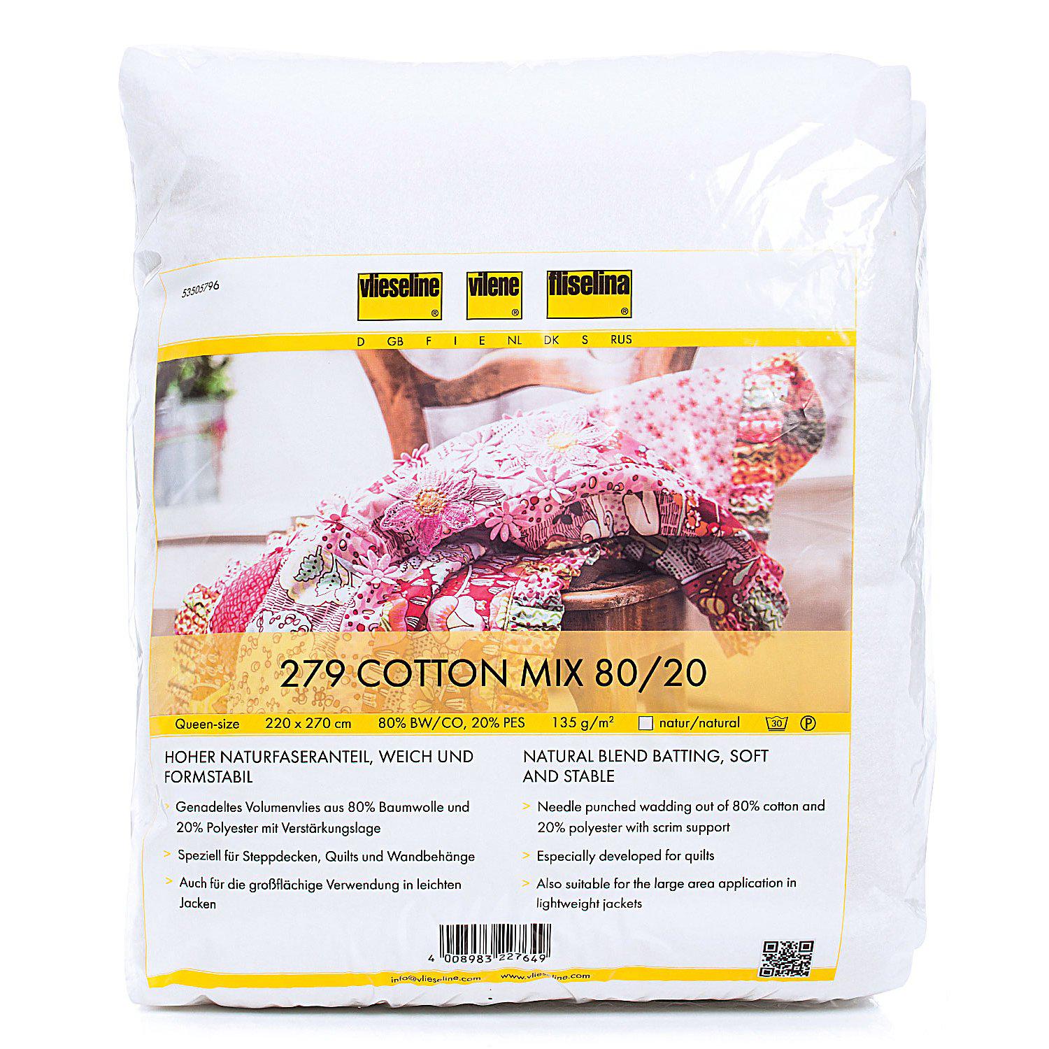 Vlieseline ® Volumenvlies 279 Cotton Mix, natur, 170 g/m², 220 x 270 cm