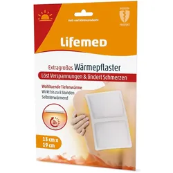 Lifemed Wärmepflaster extragroß, 19 cm x 13 cm, weiß 12 Stück
