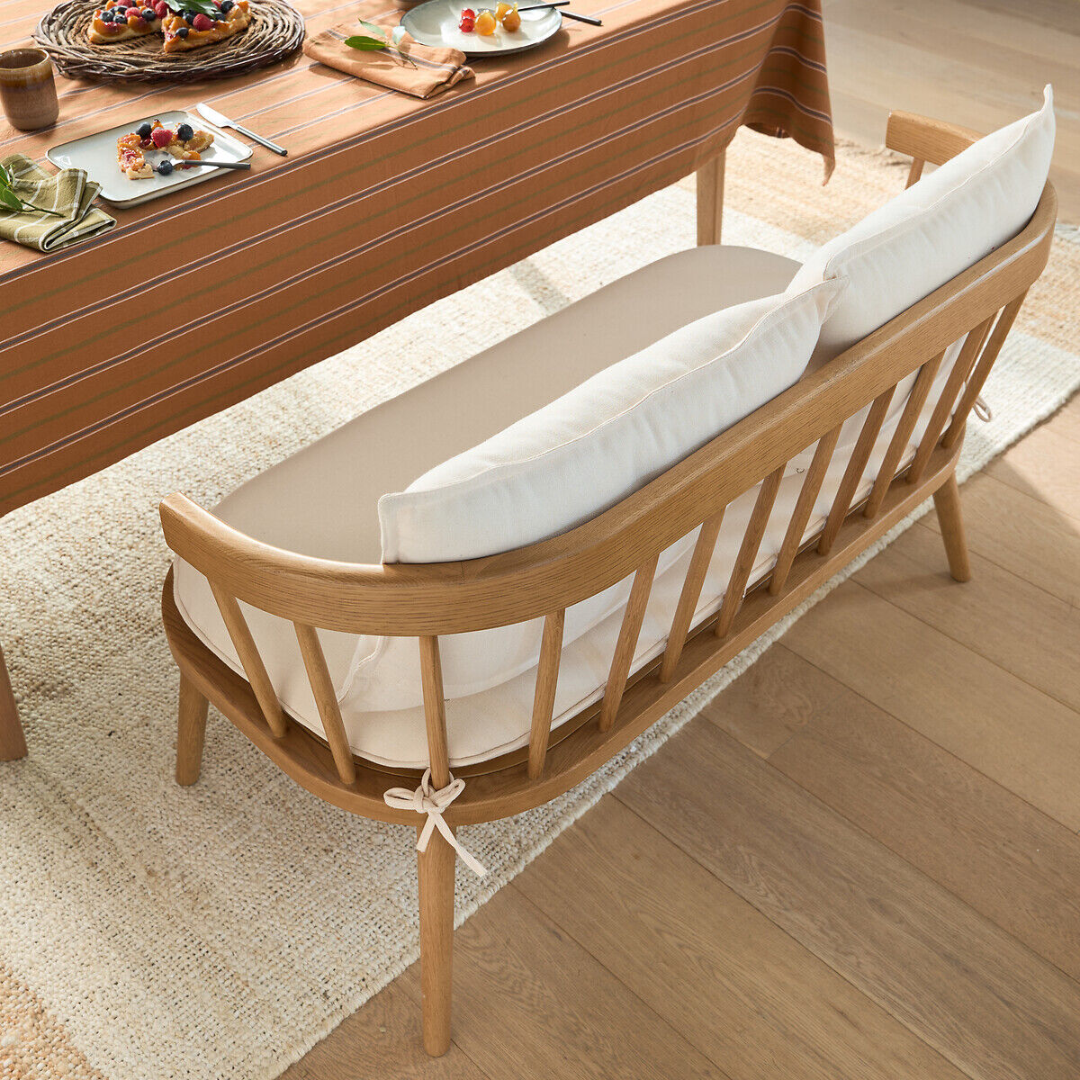 LA REDOUTE INTERIEURS Banquette de table chêne et tissu, Portman