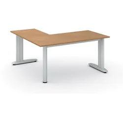 Ergonomischer Eckschreibtisch PRIMO FLEXIBLE, 160x160 cm, Buche